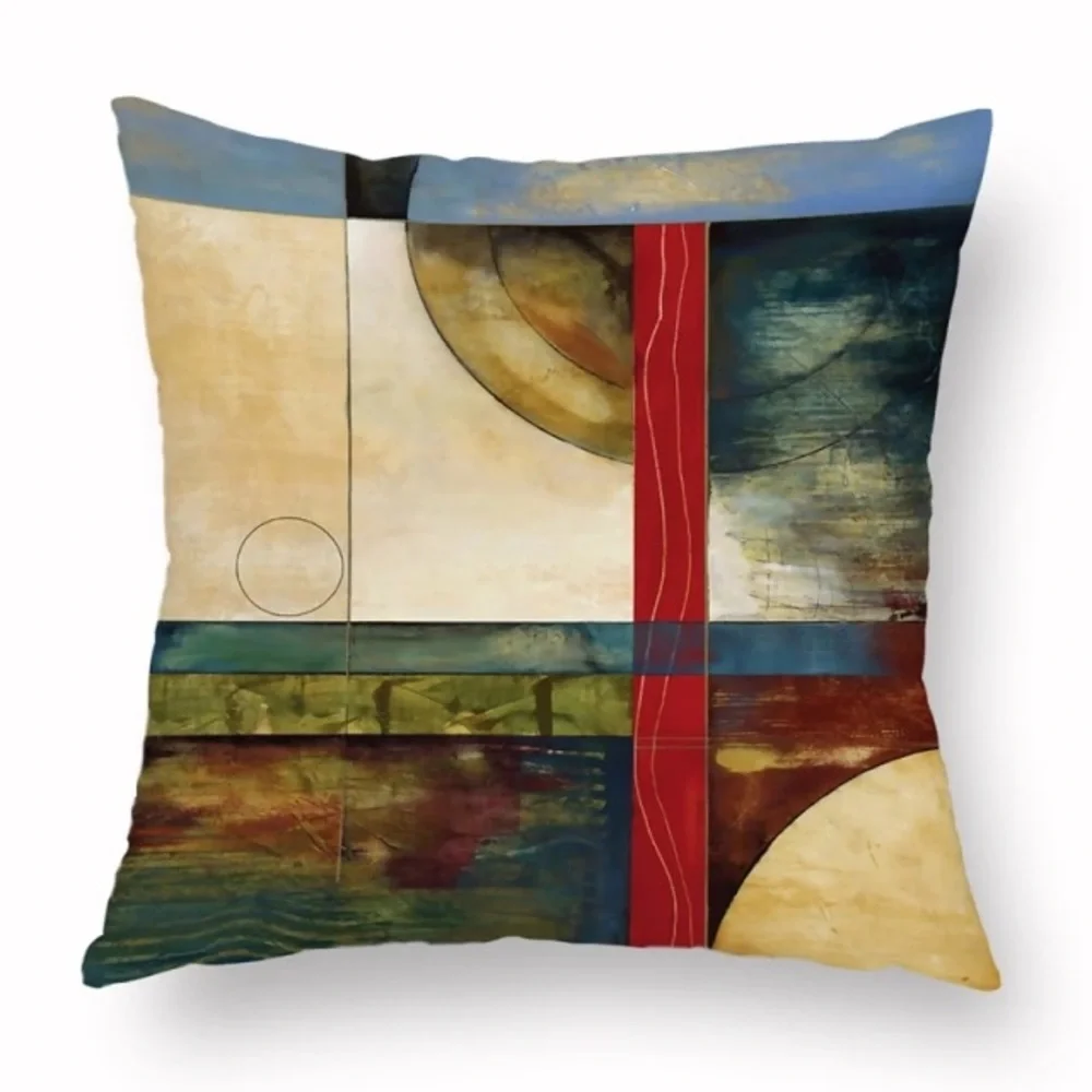 Luxury Home | Set of 4 Modern Abstract Art Design Throw Pillow Covers